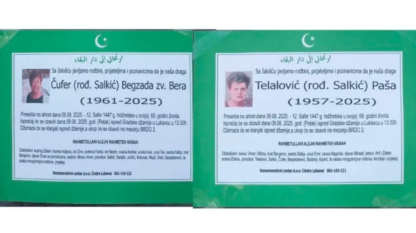 Tuga u Lukavcu: U jednom danu preminule dvije rođene sestre