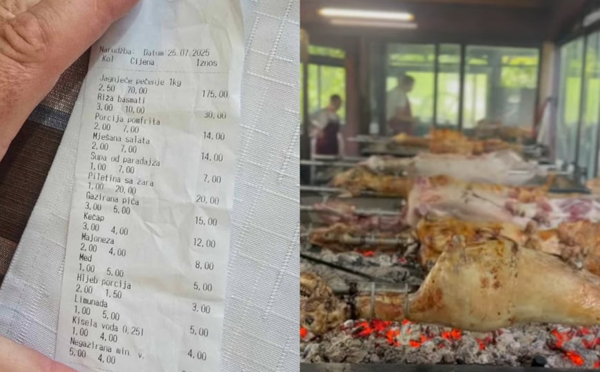 Cijene janjetine u BiH šokiraju: Račun iz restorana izazvao lavinu komentara